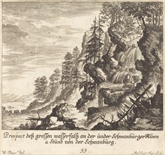 Large Waterfall, Schwanburg, 1681.