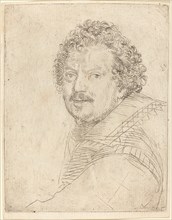A Man with a Moustache and Goatee, Facing Forward, 1620s.