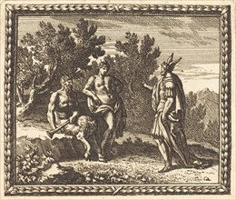 Midas with Apollo and Pan, published 1676.