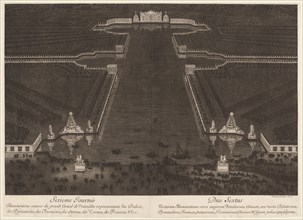 Illuminations autour du grand Canal de Versailles, 1676.