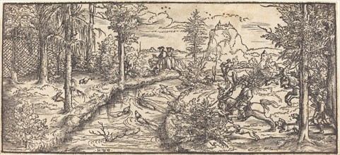 Stag Hunt in a Landscape, c. 1545/1555.
