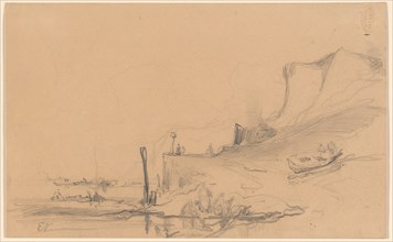 A Coast Road with Cliffs in the North of France, c.1830.