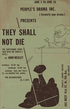 Poster for the stage production They Shall Not Die, c1949.