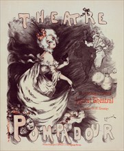 Affiche pour le "Théâtre Pompadour"., c1900. [Publisher: Imprimerie Chaix; Place: Paris]