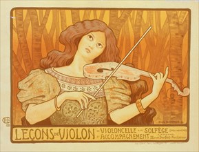 Affiche pour "Leçons de Violon"., c1899. [Publisher: Imprimerie Chaix; Place: Paris]