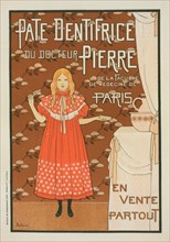 Affiche pour la "Pâte dentifrice du docteur Pierre"., c1896. [Publisher: Imprimerie Chaix; Place: Paris]