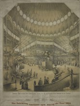 Interior view of the New York Crystal Palace for the exhibition of the industry of..., c1853- 1859. Creators: Goupil and Co, Nagel & Weingertner.