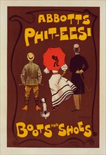 Affiche anglaise pour la fabrique de chaussures (Bottes et Souliers) "Abbots Phit-Eesi", c1897. Creator: Dudley Hardy.