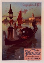 Affiche pour la Compagnie de l'Est : "Venise"., c1899. [Publisher: Imprimerie Chaix; Place: Paris]