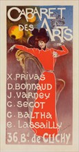 Affiche pour le "Cabaret des Arts"., c1900. [Publisher: Imprimerie Chaix; Place: Paris]