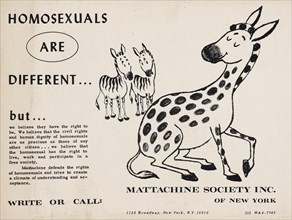 Homosexuals are Different, c1960 - 1969.