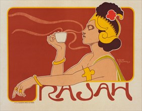 Affiche belge pour le "Café Rajah"., c1899. [Publisher: Imprimerie Chaix; Place: Paris]