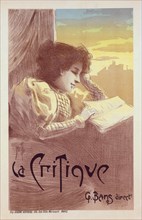 Affiche pour le journal "La Critique"., c1900. [Publisher: Imprimerie Chaix; Place: Paris]