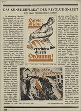Das Künstlerplakat der Revolutionszeit, c1919. [Publisher: M. Schildberger [etc.]; Place: Berlin]