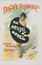 Affiche anglaise pour le Daly's Théâtre, "An Artist's Model", c1896. [Publisher: Imprimerie Chaix; Place: Paris]