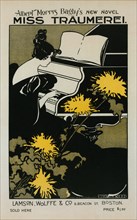 Affiche américaine pour le roman "Miss Träumerei", c1898. [Publisher: Imprimerie Chaix; Place: Paris]