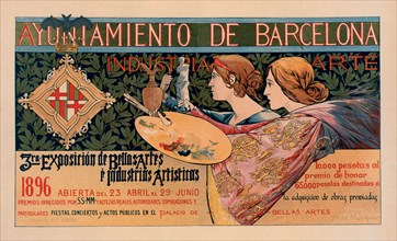 Affiche espagnole pour la "Troisième Exposition de Barcelone", c1897. [Publisher: Imprimerie Chaix; Place: Paris]