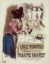 Affiche pour le "Linge Monopole"., c1900. [Publisher: Imprimerie Chaix; Place: Paris]