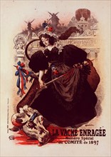 Affiche pour la "Vache enragée"., c1899. [Publisher: Imprimerie Chaix; Place: Paris]