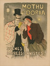 Affiche pour les Scènes impressionistes, "Mothu et Doria"., c1896. [Publisher: Imprimerie Chaix; Place: Paris]