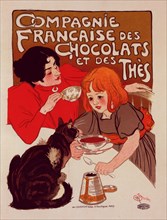 Affiche pour le "Chocolat de la Compagnie Française"., c1899. [Publisher: Imprimerie Chaix; Place: Paris]