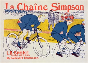 Affiche pour la "Chaîne Simpson"., c1900. [Publisher: Imprimerie Chaix; Place: Paris]