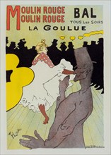 Affiche pour le Moulin Rouge "la Goulue"., c1898. [Publisher: Imprimerie Chaix; Place: Paris]