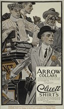 Arrow collars. Cluett shirts. Saturday evening post, Oct 8 1910., c1910.