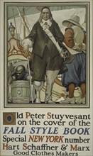 Old Peter Stuyvesant on the cover of the Fall style book, c1911.