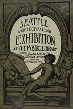 Seattle architectural club exhibition at the public library, c1887 - 1922.