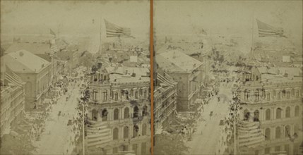 Looking east through 14th Street,  c1875.   Additional Title(s): New York City. Instantaneous panoramic views.