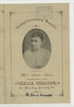 Mdme. Sophie Karp, c1893-01-05. [Publisher: Thalia Theatre; Place: New York]