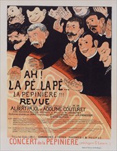 Affiche pour la Revue 'Ah! la Pé.. la Pé.. la Pépinière'., c1898. [Publisher: Imprimerie Chaix; Place: Paris]