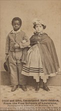 Isaac and Rosa, emancipated slave children, 1863.