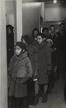 Waiting to register for music classes under the Federal Music Project, 1935 - 1943.