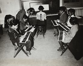Children's piano class, Central Manhattan Music School, 1938.