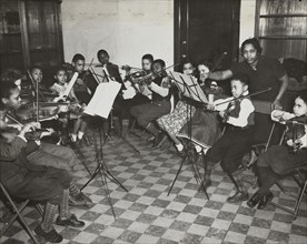Music classes, violin, 1938.
