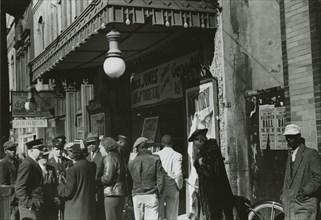 Entrance to a movie house, Beale Street, Memphis, Tennessee, October 1939. Creators: Farm Security Administration, Marion Post Wolcott.