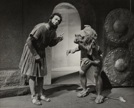 Man and lion, 1938.