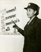 African American Charity Adams, First Officer in the Women's Army Auxiliary Corps..., 1943-02. Creator: United States Army.