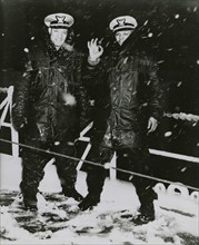 Two African American Navy officers, [left to right] Ensign J. J. Jenkins and Clarence..., 1939 - 194 Creator: United States Coast Guard.
