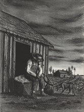 Sharecropper with Dog, ca.1935 - 1943.