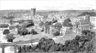 ''Richmond, Yorkshire and the Surrounding Neighbourhood; From the High Terrace', 1890. Creator: Unknown.