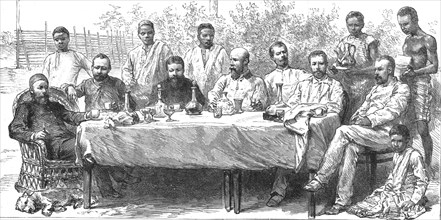 ''The Belgium Anti-Slavery Society on the Congo; The Banquet given to the Society at the Italian Con Creator: Unknown.
