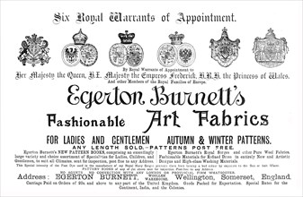 ''Egerton Burnett, Art Fabrics', 1891. Creator: Unknown.