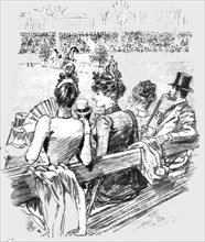 ''The Paris Season - drawn by Mars; Cup Day at the Concours Hippique', 1891. Creator: Mars.