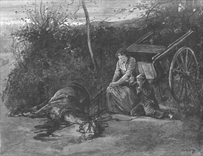 Scene from "Tess of the D'Urbervilles", by Thomas Hardy, 1891. Creator: Hubert von Herkomer.
