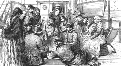 'The Emigration of the Russian Jews - Sketches on board the Guion Liner "Wisconsin", 1891. Creator: Unknown.