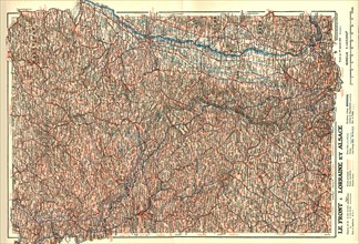 'Le Front Lorraine et Alsace. 1er janvier 1916', 1916. Creator: Unknown.