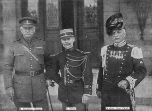 'Les Musiques des Trois Gardes; Les chefs d'orchestre des musiques des trois gardes', c1916. Creator: Unknown.